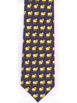 Yellow Sheep on Navy