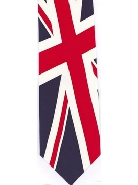 Union Jack Slanting up tie on silk 