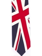 Union Jack Slanting up tie on silk  - TIE STUDIO