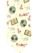 E=MC2 equations on cream 
 - TIE STUDIO