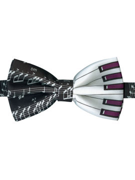 Music Keyboard Bow Tie