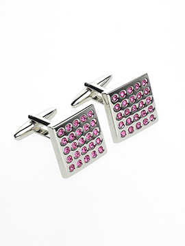 Pink Stone Cufflinks