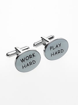 Work Hard, Play Hard Cufflinks