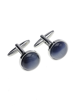 Round stone cufflinks