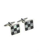 Black & White Square Cufflinks - TIE STUDIO