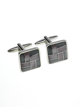 Brown & Black Enamel Cufflinks