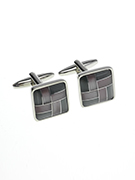 Brown & Black Enamel Cufflinks - TIE STUDIO