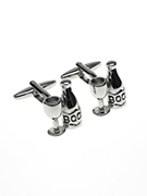 Wine Bottle & Glass Cufflinks - TIE STUDIO