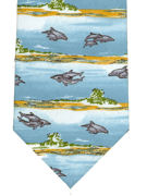 Dolphins on sandy beaches Tie - TIE STUDIO