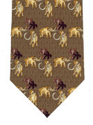 Mammoths Tie on a foliage green - TIE STUDIO