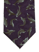 Dolphins swimming small motif - TIE STUDIO