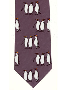 Penguins on grey