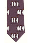 Penguins on grey - TIE STUDIO