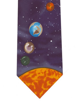 Planets - sun at tip Tie