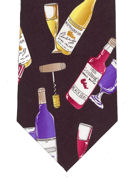 Wine Bottles Colourful Tie - TIE STUDIO