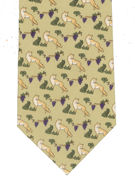 Foxes on light green - TIE STUDIO