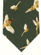 Pheasants flying on green - TIE STUDIO