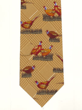 Pheasants on light beige