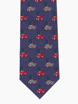 Racing cars with flags Tie