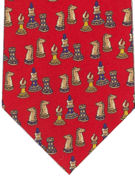 Chess pieces on red - TIE STUDIO