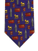 Big Ben, Lions, London Red Buses  - TIE STUDIO