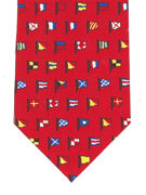 Nautical Flags Tie (Red) - TIE STUDIO