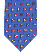 Nautical Flags Tie (Blue) - TIE STUDIO