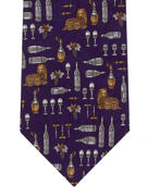 Wine Accessories on Navy - TIE STUDIO