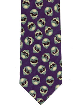 Aliens heads Tie (Blue)