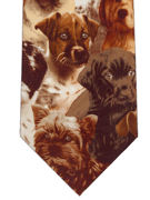 Dogs on brown - TIE STUDIO