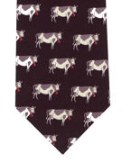 Friesians Cattle Tie on Black
 - TIE STUDIO