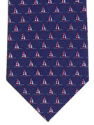 Sailing Boats tiny on Navy - TIE STUDIO