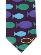 Fish - Ichthus Symbol Tie - TIE STUDIO