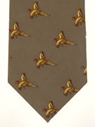 Pheasants Flying on Green - TIE STUDIO