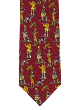 Shooting on Burgundy Tie