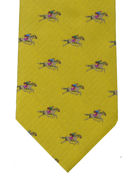 Horse and jockeys on yellow  - TIE STUDIO