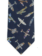 Spitfire on Navy Tie - TIE STUDIO