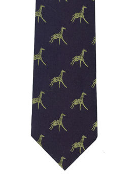 Giraffes on Navy Tie