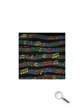 Hanky - Music staves colourful