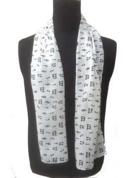 Musical notes silk scarf 