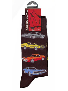 SOLD OUT - SOCKS - FAST CARS on black  