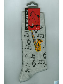 Saxophone Socks on light grey  