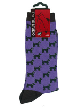 Dogs on purple Socks
