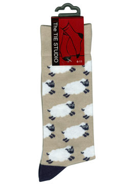 SHEEP on beige socks