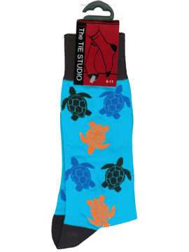 Turtles on light blue Socks 