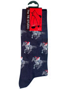 Horse Racing on Navy - TIE STUDIO