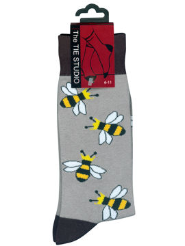 BEES on Grey - TIE STUDIO