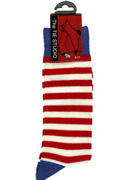 Socks - Red and white stripe - TIE STUDIO