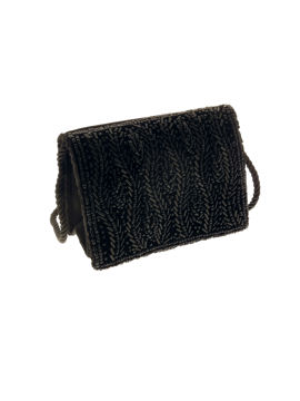 Price Reduced 
Black Velvet embroidered shoulder bag. 