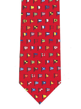 Nautical Flags Tie (Red)